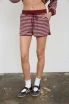 STRIPED CONTRAST WAIST KNIT SHORT
