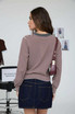 STRIPE CONTRAST TRIM KNIT CARDIGAN