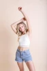 HIGH NECK CROCHET LACE TRIM BRALETTE