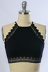 HIGH NECK CROCHET LACE TRIM BRALETTE
