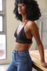 RIBBED LACE BOHO RACERBACK BRALETTE