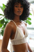 RIBBED LACE BOHO RACERBACK BRALETTE