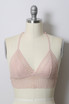 RIBBED LACE BOHO RACERBACK BRALETTE