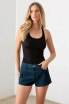 LOW RISE TWO POCKET DENIM SHORTS