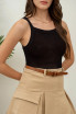 SHEER SWEATER KNIT CAMI TANK TOP