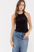 HALTER CROCHET KNIT TANK TOP