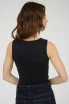 ROUND NECK SLEEVELESS TEXTURED KNIT TOP