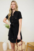 COLLARED BUTTON DOWN BELTED MINI DRESS