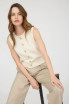 RAW EDGE BUTTON DOWN VEST