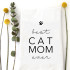 BEST CAT MOM WHITE HUMOROUS HAND TEA TOWEL