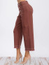 BUTTON CLOSURE POCKETS WIDE LEG PANTS