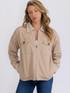 LONG SLEEVE ZIPPER AND POCKETS FRONT JACKET