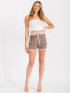 ELASTIC WAIST SELF TIE ANIMAL PRINT MINI SHORTS