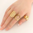 WATER RESISTANT GOLD ADJUSTABLE OVAL RING