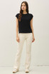 BAMBOO CAP SLEEVE BASIC ROUND NECK TOP