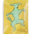 DANCING DOG LARGE RECTANGLE DECOUPAGE PLATE