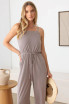 SLEEVELESS SELF FRONT TIE JUMPSUIT