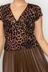 LEOPARD PRINT SHORT SLEEVE TOP