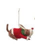 WOOL FELT DOG IN HOLIDAY OUTFIT ORNAMENT