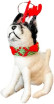WOOL FELT DOG IN HOLIDAY OUTFIT ORNAMENT