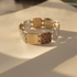 BOHEMIAN MIXED METAL STRETCH BRACELET