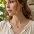 Turquoise Gold Boho Necklace