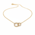 CUBIC ZIRCONIA INTERLOCKING PROMISE NECKLACE