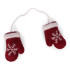 HANDMADE BURGUNDY MITTENS ORNAMENT