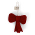 HANDMADE MINI BURGUNDY BOW ORNAMENT