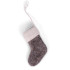 HANDMADE MINI GREY STOCKING ORNAMENT