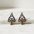 VIBRANT RHINESTONE CHRISTMAS TREE EARRINGS