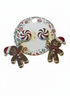FESTIVE GINGERBREAD MAN & PEPPERMINT DANGLE EARRINGS