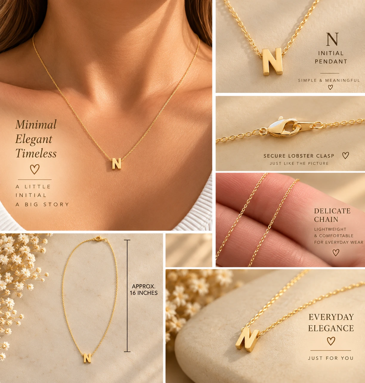 Dainty Initial Necklaces