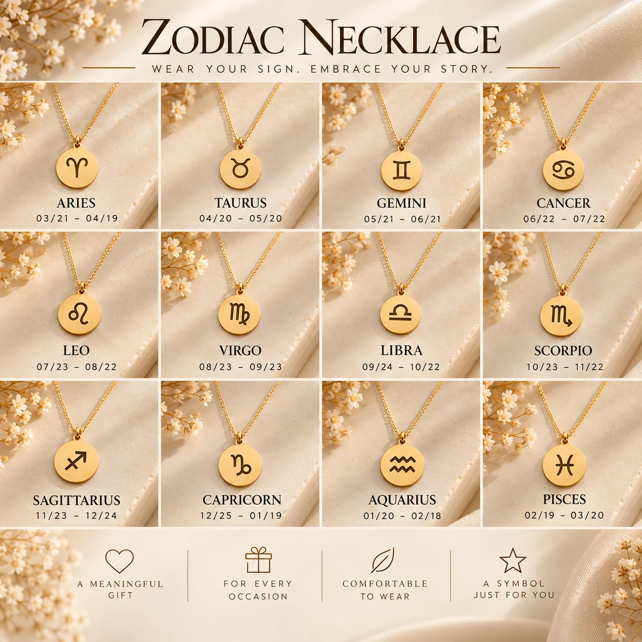 Zodiac Sign Necklaces