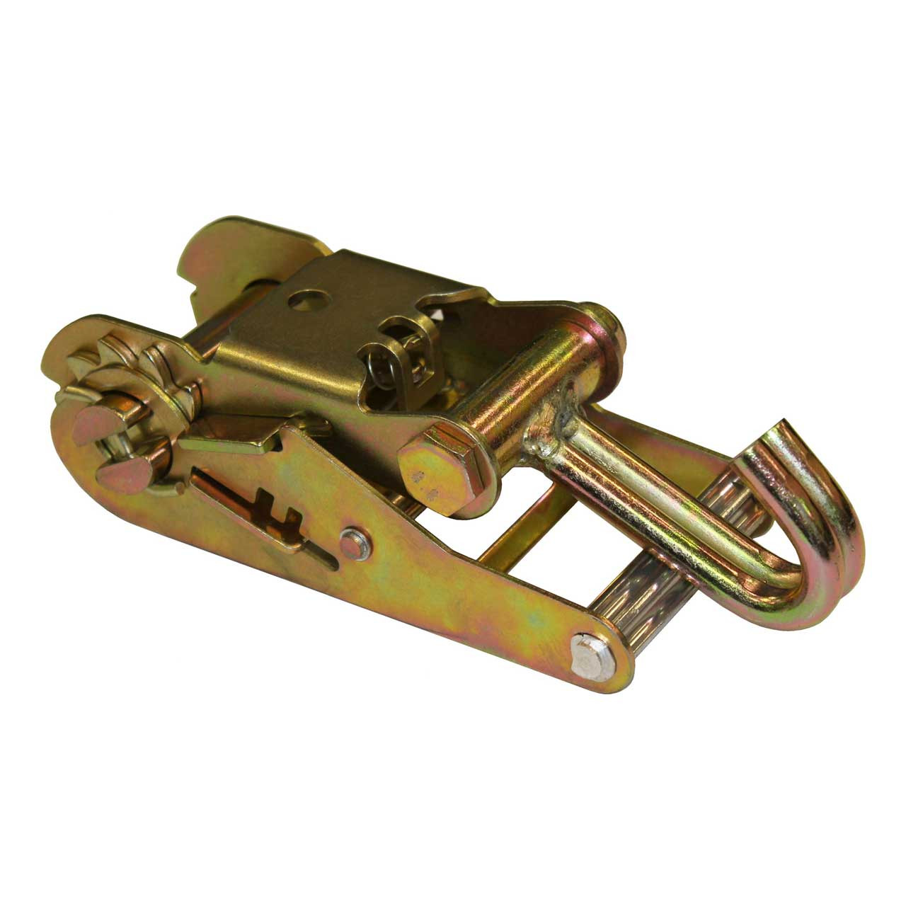 Heavy-Duty Industrial Ratchet Buckle w/Double J Hook 2-Inch