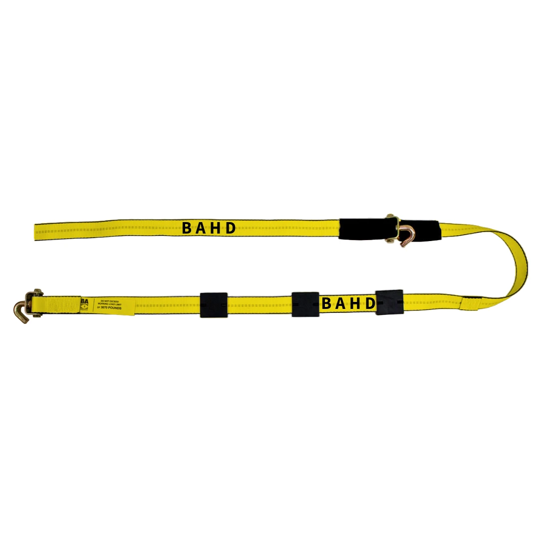 B/A Products Co. 2" Swivel J Hook Trailer Strap w/Tire Grippers & Sleeve