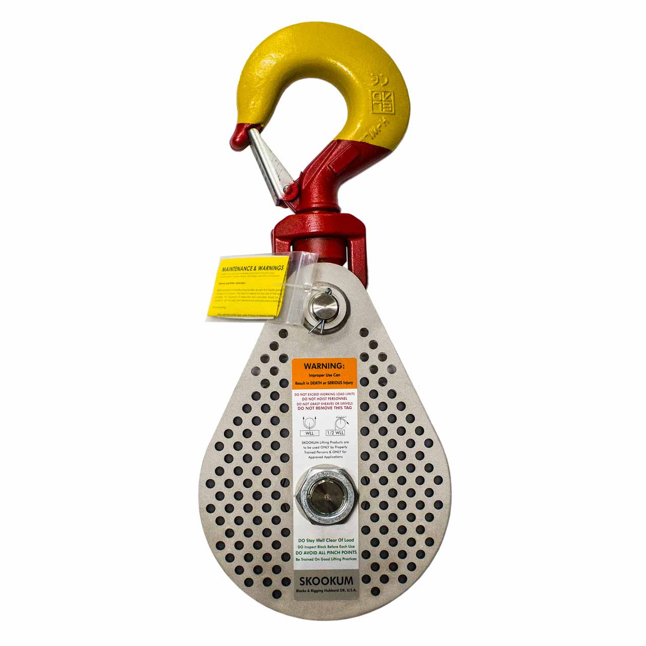 Heavy-Duty Industrial Skookum Snatch Block w/Composite Sheave
