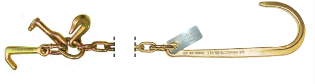 B/A Products Co. Low-Profile 5/16" x 8' Grade 70 T, Mini J, & 15" J Hook Chain - N711-6BGJT