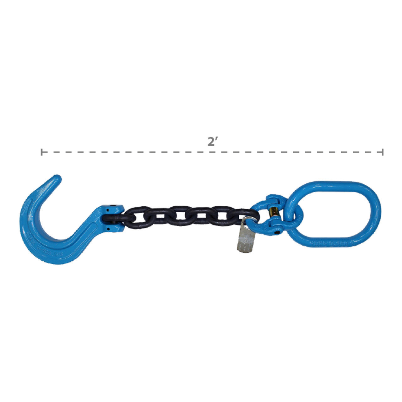 Grade 80 1/2″ x 8′ Chain with Yoke Grade 80 1/2″ Foundry & Grab Hooks