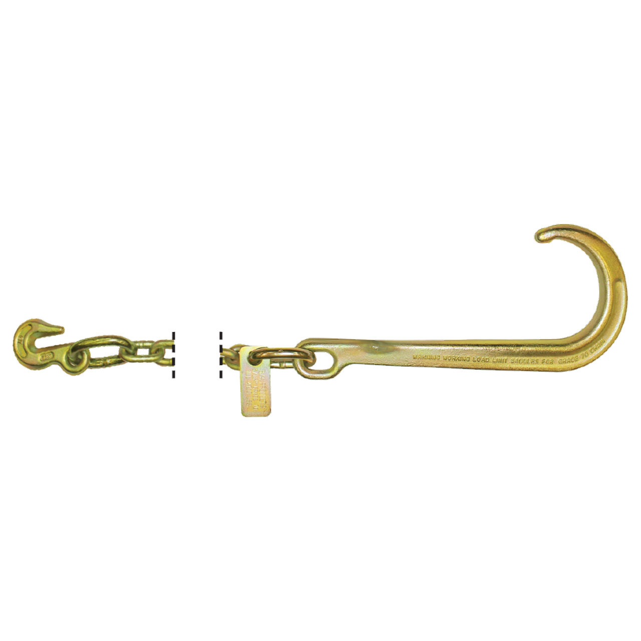 Grab & 15-Inch Classic Style J Hook Chain 5/16-Inch by 8-Foot