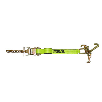 B/A Products Co. 2" x 8' Mini J, R, & T Hook Ratchet Hi-Viz Strap - HV38-100 B/A Products Co. 2" x 8' Mini J, R, & T Hook Ratchet Hi-Viz Strap - HV38-100