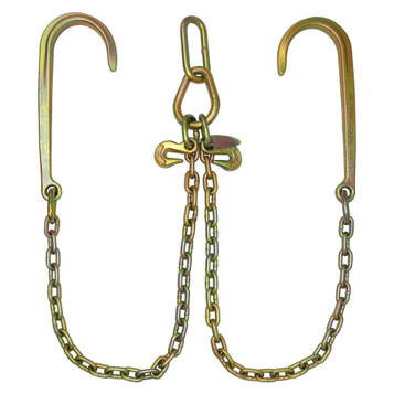 Low-Profile G70 8” J & T Hook V-Chain 5/16-Inch 2-Foot