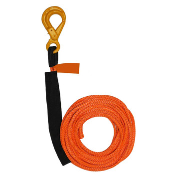 3/8x100ft Synthetic Winch Rope Line Recovery Cable w/Winch Hook