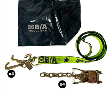 Green Mamba 2” by 14’ Original Patented Rollback Tie-Down System with Chain Ends - GM38-200