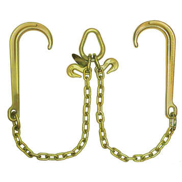 B/A Products Co. 5/16" x 2' Grade 70 15" Classic Style J Hook V-Chain - Z11-8 B/A Products Co. 5/16" x 2' Grade 70 15" Classic Style J Hook V-Chain - Z11-8