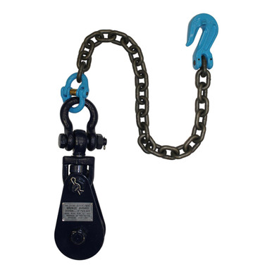 Heavy-Duty Industrial B/A Snatch Block w/Chain 4-1/2-Inch