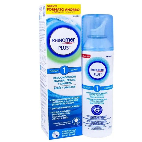 RHINOMER PLUS BEBES Y ADULTOS FUERZA 1 SUAVE  1 SPRAY 200 ML