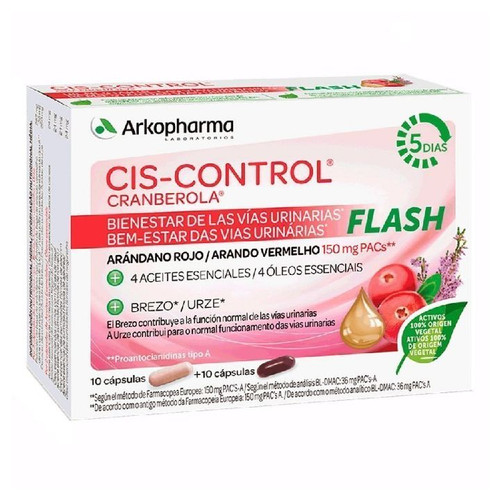 Cranberola flash arkochim 20 cápsulas