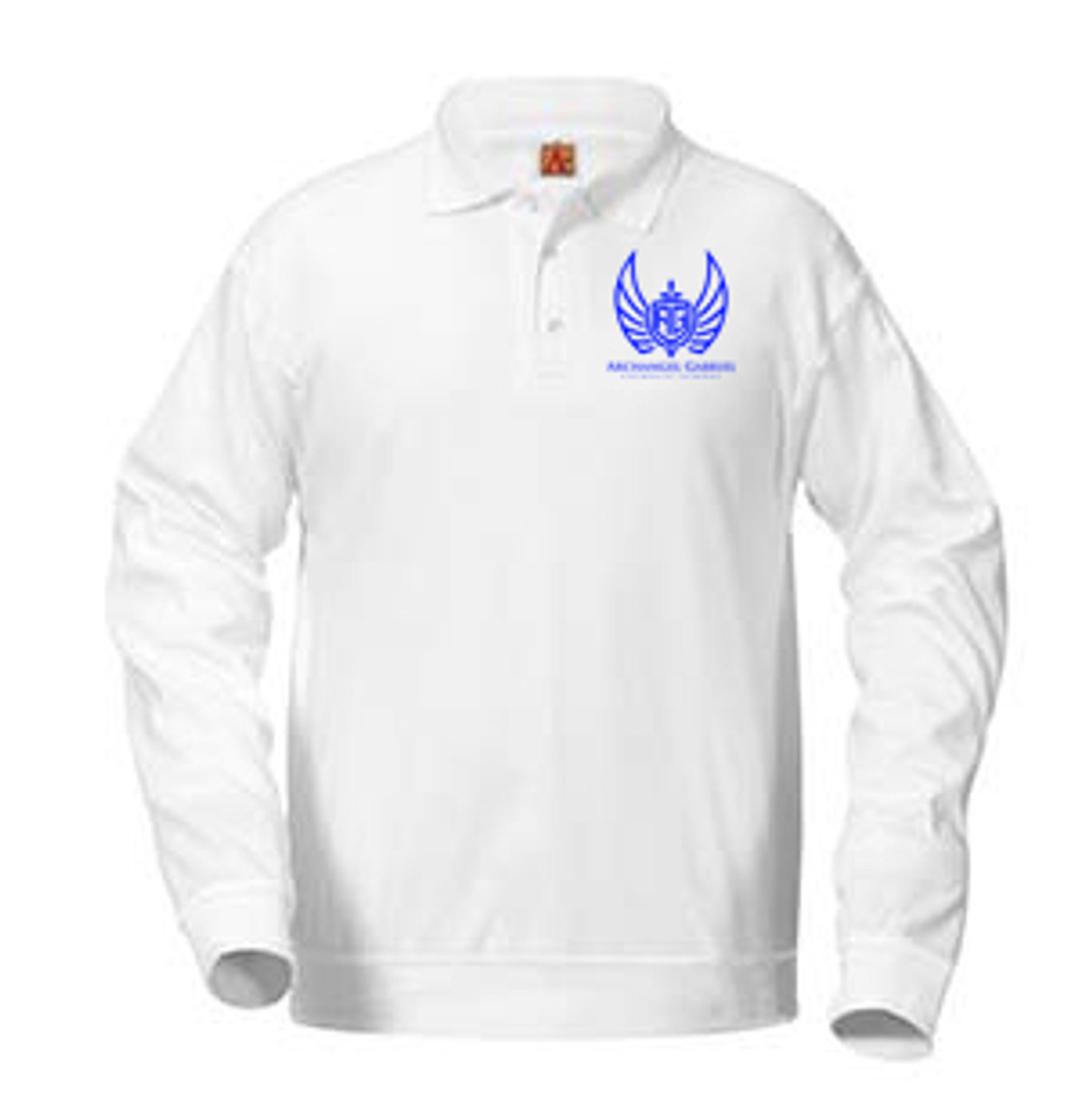 long sleeve banded bottom polo