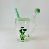 Cup Mug Waterpipe With Mushroos Perc - 7 Inch - RH-283 - WPAG327